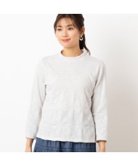 LOBJIE/【洗える・日本製】シャーリングジャカード カットソー/507937528