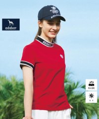 adabat/【新レーベル ADABAT NAVY】UVカット/吸水速乾 ラインリブモックネックT/507937650