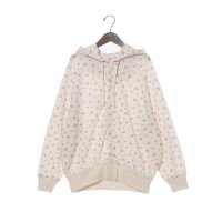 JEMORGAN/ジェーイーモーガン JEMORGAN HANA柄ワッフルラグランドルマンスリーブジップパーカー //505483796
