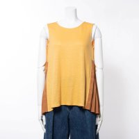offprice.ec/ファイン FINE リネンジャージープリーツ切替ノースリーブプルオーバー/506353433
