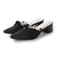 Mafmof/マフモフ Mafmof Realta(レアルタ)4.5cmヒールパール×シフォンリボンミュールサンダル/507927677