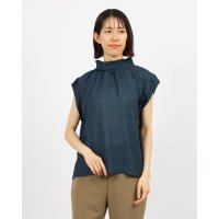 Anna Nicola/アンナニコラ Anna Nicola ギャザー襟プリントブラウス/507944732