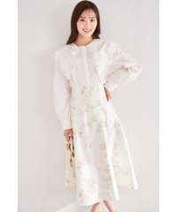 tocco closet/トッコクローゼット tocco closet バックレースアップフラワープリントフレアスカート/507945104