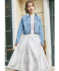 tocco closet/トッコクローゼット tocco closet バックレースアップフラワープリントフレアスカート/507945104