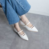 FABBY FABBY./ファビーファビー FABBY FABBY. ポインテッドスリットデザインフラットパンプス/507945406