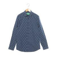 UNITED COLORS OF BENETTON/ユナイテッド カラーズ オブ ベネトン UNITED COLORS OF BENETTON. 総柄スリムコットン長袖シャツ/507945551