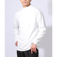 LUXSTYLE/ラグスタイル LUXSTYLE ポンチモックネック長袖Tシャツ/長袖 モックネック トップス カットソー インナー 無地 ポンチ 春 夏 秋 冬 リブ リサイク/507948577