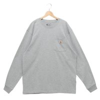 Carhartt/カーハート Carhartt Tシャツ カットソー ヘビーウエイトロングスリーブポケットTシャツ ワンポイント グレー メンズ レディース Carhartt K/507948660