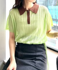 PAL OUTLET/【Kastane】シアーニットポロシャツ/507951522