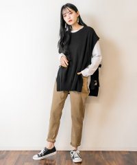 JUNGLE JALOPY/ジャングルジャロピー JUNGLE JALOPY ゆるツイルサルエルカラーパンツ ゆったり リラックス 美脚 チノパンツ イージーパンツ オフィス 可愛い 大き/507951821