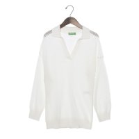 UNITED COLORS OF BENETTON/ユナイテッド カラーズ オブ ベネトン UNITED COLORS OF BENETTON. コットン長袖メッシュポロニット/507951885