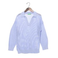 UNITED COLORS OF BENETTON/ユナイテッド カラーズ オブ ベネトン UNITED COLORS OF BENETTON. コットン長袖メッシュポロニット/507951885
