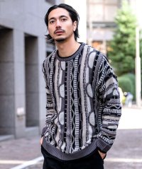 CavariA/キャバリア CavariA CavariA ジャガード3Dクルーニット/507952008