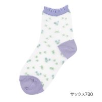 HANAE MORI/ハナエモリ HANAE MORI 福助 【ハナエモリ】 靴下 シアー 小花柄 クルー丈 (3103－235)婦人 女性 レディース フクスケ fukuske ふ/507952072