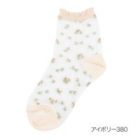 HANAE MORI/ハナエモリ HANAE MORI 福助 【ハナエモリ】 靴下 シアー 小花柄 クルー丈 (3103－235)婦人 女性 レディース フクスケ fukuske ふ/507952072