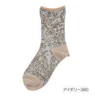 HANAE MORI/ハナエモリ HANAE MORI 福助 【ハナエモリ】 靴下 ラメ 花柄 クルー丈 (3103－237)婦人 女性 レディース フクスケ fukuske ふくす/507952073