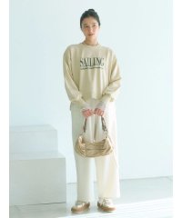Samansa Mos2 blue/ハイウエストワイドパンツ/507952167