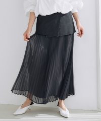 ICB（LARGE SIZE）/【洗える】LooseWeave ドッキングプリーツスカート/507952252