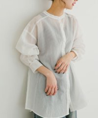 ITEMS URBAN RESEARCH/シアーストライプバンドカラーシャツ/507952405