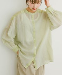 ITEMS URBAN RESEARCH/シアーストライプバンドカラーシャツ/507952405