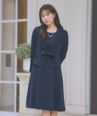 Retica/レティカ Retica 膝下ワンピーススタイルワンカラーリボンブローチ付きセレモニースーツ/507953109