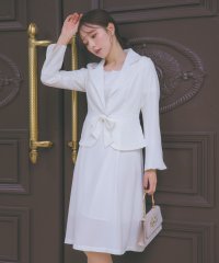 Retica/レティカ Retica 膝下ワンピーススタイルワンカラーリボンブローチ付きセレモニースーツ/507953109