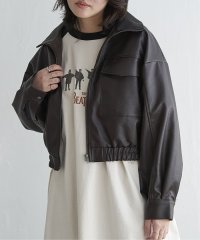 VENCE　EXCHANGE/合皮ショートジャケット/507712207