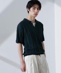 NANO universe/ストライプニットポロ 半袖/507838798