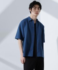 NANO universe/WEB限定/エアーニットレギュラーカラーシャツ 半袖/507858643
