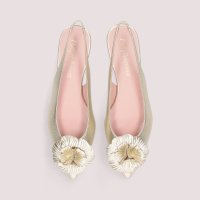 PRETTY BALLERINAS/プリティ・バレリーナ Pretty Ballerinas ELLA metallic slingback / エラ メタリック スリングバック ポインテッドシュ/507866267