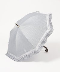 POLO RALPH LAUREN(umbrella)/POLO RALPH LAUREN  ポロ ラルフローレン 晴雨兼用日傘 ストライプフリル ポロポニー 遮光 遮熱 UV 長傘/507891038