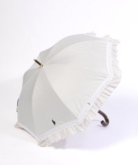 POLO RALPH LAUREN(umbrella)/POLO RALPH LAUREN  ポロ ラルフローレン 晴雨兼用日傘 ストライプフリル ポロポニー 遮光 遮熱 UV 長傘/507891038
