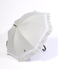 POLO RALPH LAUREN(umbrella)/POLO RALPH LAUREN  ポロ ラルフローレン 晴雨兼用日傘 ストライプフリル ポロポニー 遮光 遮熱 UV 長傘/507891038