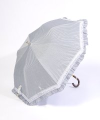 POLO RALPH LAUREN(umbrella)/POLO RALPH LAUREN  ポロ ラルフローレン 晴雨兼用日傘 ストライプフリル ポロポニー 遮光 遮熱 UV  折りたたみ傘 楽折/507891039