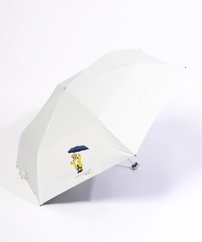 POLO RALPH LAUREN ポロベア総柄 日傘 アンブレラ ホワイト POLO RALPH LAUREN ポロ ラルフローレン 【軽量】晴雨兼用日傘