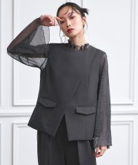 RUIRUE BOUTIQUE/ルイルエブティック RUIRUE BOUTIQUE フロントスリットジレ＆ラメトップス＆タックワイドパンツ3点セットアップ/507895118