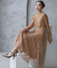 RUIRUE BOUTIQUE/ルイルエブティック RUIRUE BOUTIQUE 配色刺繍フレアワンピースドレス/507895120