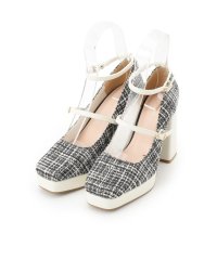ESPERANZA/スクエアトゥダブルストラップ厚底パンプス 結婚式二次会 パーティー 25SS/507952244