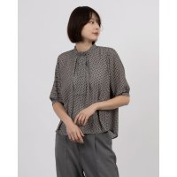 A.N.L/エー・エヌ・エル A.N.L 幾何プリントボウタイブラウス/507953669