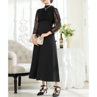 Lace Ladies/レースレディース Lace Ladies 2WAY レースボレロ付き Aライン ベーシック ロング ワンピース/507954024