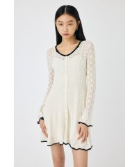 moussy/EYELET LACE KNIT ミニドレス/507954972