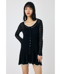 moussy/EYELET LACE KNIT ミニドレス/507954972