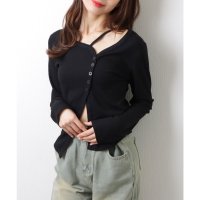Lace Ladies/レースレディース Lace Ladies リブ ニット変形 長袖 カーディガン/507955276