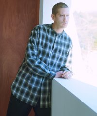 Newance/ニュアンス NewAnce Band Coller Check Shirts －New Ombre Checkー/507956255
