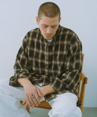 Newance/ニュアンス NewAnce Band Coller Check Shirts －New Ombre Checkー/507956255