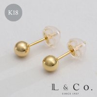 L&Co./エルアンドコー L&Co. K18地金中空スタッドピアス/507956272