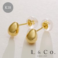 L&Co./エルアンドコー L&Co. K18スタッドピアス たまご型/507956275