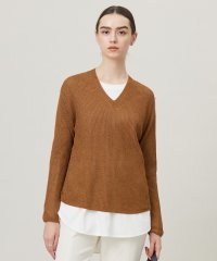 ICB（LARGE SIZE）/【洗える】 ペーパーブレンドシャインニット Vネックプルオーバー/507956927