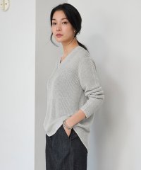 ICB（LARGE SIZE）/【洗える】 ペーパーブレンドシャインニット Vネックプルオーバー/507956927