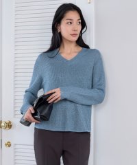 ICB（LARGE SIZE）/【洗える】 ペーパーブレンドシャインニット Vネックプルオーバー/507956927